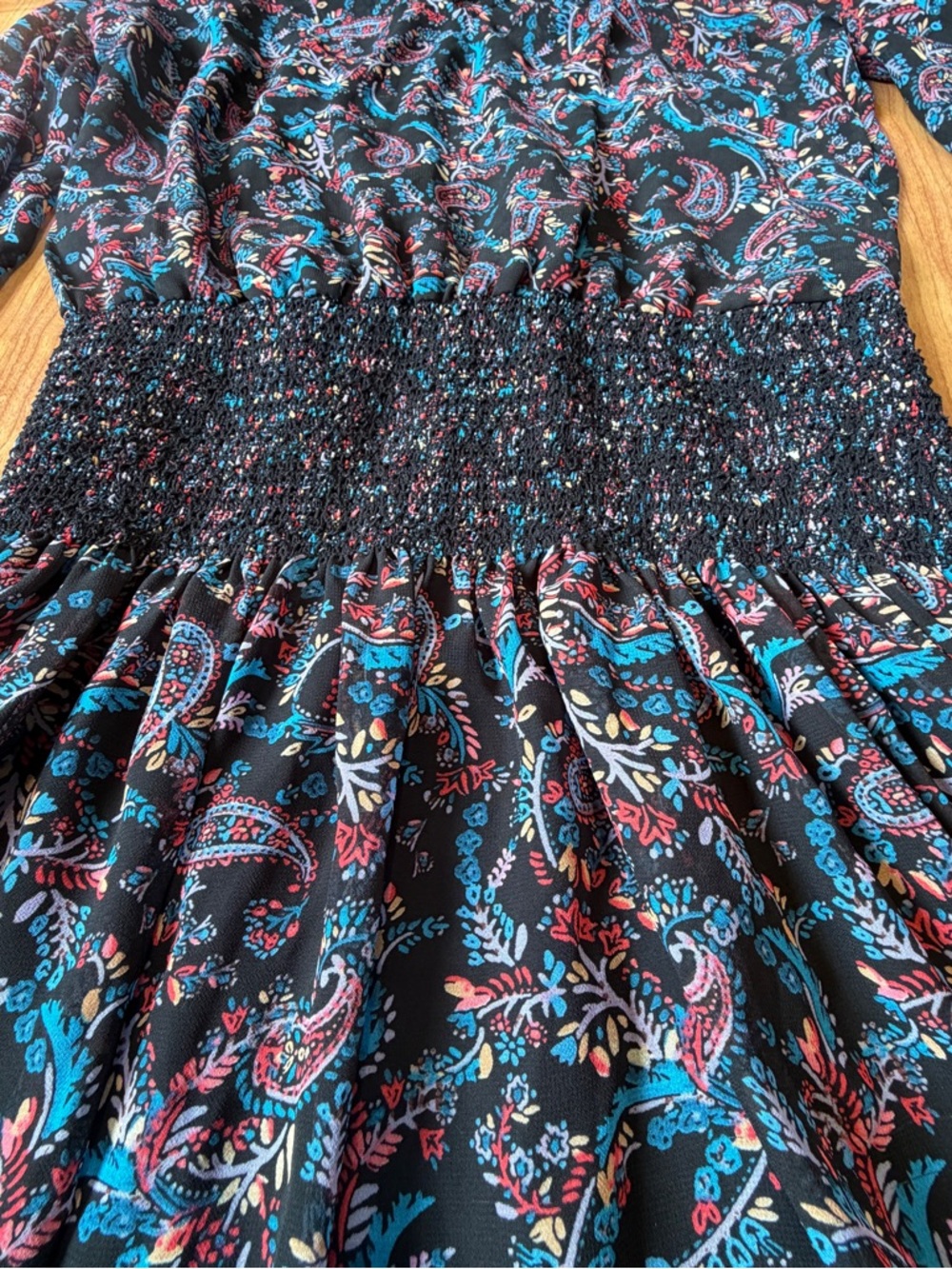 Anthropologie Vanessa Virginia Women’s Paisley Pattern V-neck Dress Size XS - Picture 5 of 11